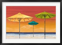 Framed Tropical Umbrellas I