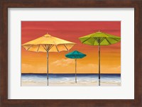 Framed Tropical Umbrellas I