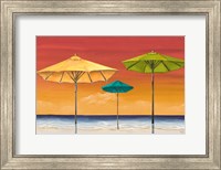 Framed Tropical Umbrellas I