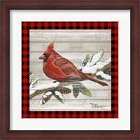 Framed Winter Red Bird IV