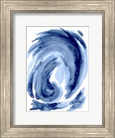 Framed Blue Swirl I