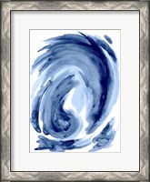 Framed Blue Swirl I