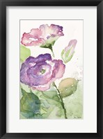 Watercolor Lavender Floral I Framed Print