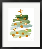 Framed Abstract Christmas Tree I