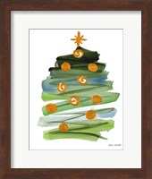 Framed Abstract Christmas Tree II