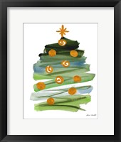 Abstract Christmas Tree II Framed Print