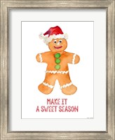 Framed Holiday Gingerbread Man I
