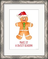 Framed Holiday Gingerbread Man I