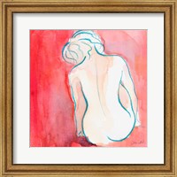 Framed 'Female Watercolor Figure I' border=