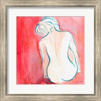 Framed Female Watercolor Figure I