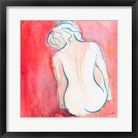 Framed Female Watercolor Figure I