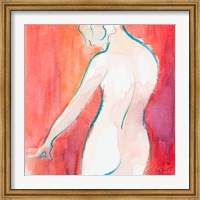 Framed Female Watercolor Figure II