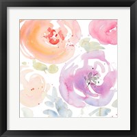 Framed 'Gentle Blossoms I' border=