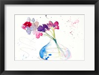 Framed Colorful Flowers in Clear Vase II