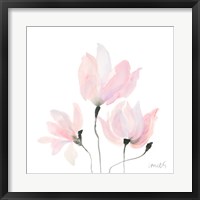 Framed Pastel Floral Sway I