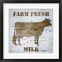 Framed 'Fresh Milk I' border=