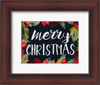 Framed Poinsettias and Greetings I