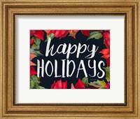 Framed Poinsettias and Greetings II