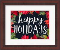 Framed Poinsettias and Greetings II