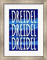 Framed Dreidel Blue Chant