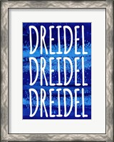 Framed Dreidel Blue Chant