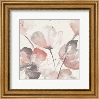 Framed Neutral Pink Floral I