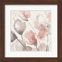 Framed Neutral Pink Floral II