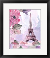 Framed 'Parisian Blossoms I' border=