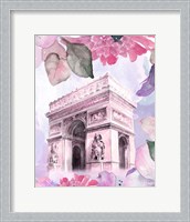 Framed 'Parisian Blossoms II' border=