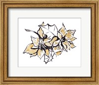 Framed Poinsettias with Gold I