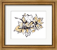 Framed Poinsettias with Gold I