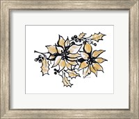 Framed Poinsettias with Gold II