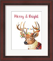 Framed Merry and Bright Reindeer
