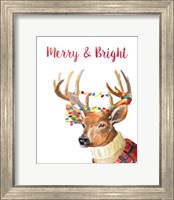 Framed Merry and Bright Reindeer
