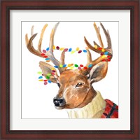 Framed Christmas Lights Reindeer Sweater