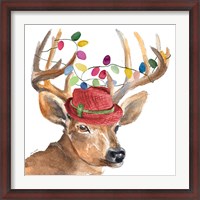Framed Christmas Light Reindeer Hat