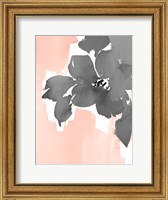 Framed Gray Modern Fleur II