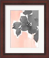 Framed Gray Modern Fleur II