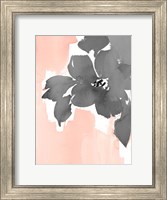 Framed Gray Modern Fleur II
