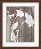 Framed Brown Floral Whisper on Wood II