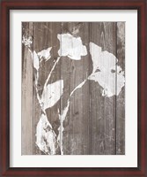 Framed Brown Floral Whisper on Wood II