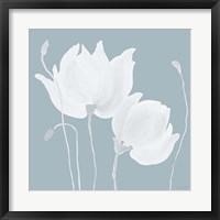 Framed White Floral Sway