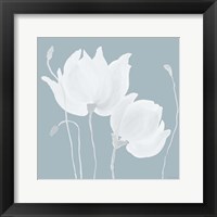 Framed White Floral Sway