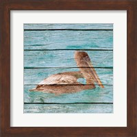 Framed Wood Pelican II