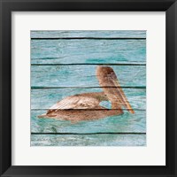 Framed Wood Pelican II