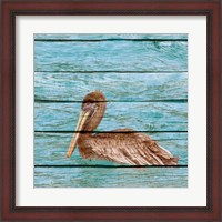 Framed Wood Pelican I