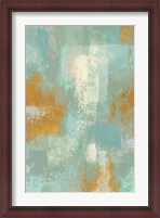 Framed Escape into Teal Abstraction I