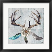 Framed 'Feathery Antlers I' border=