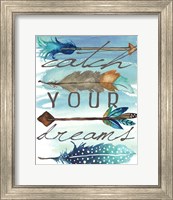Framed 'Catch Your Dreams' border=
