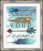 Framed 'Catch Your Dreams' border=